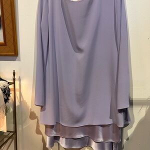 Jones New York Lavender Layered Long-Sleeve Tunic
